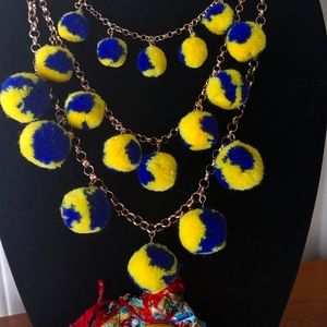 Pom pom necklace